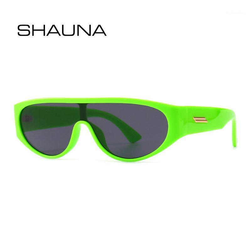 

SHAUNA 12 Colors Retro One-Piece Lens Sunglasses Ins Poplar Candy Colors Small Frames Sun Glasses UV4001