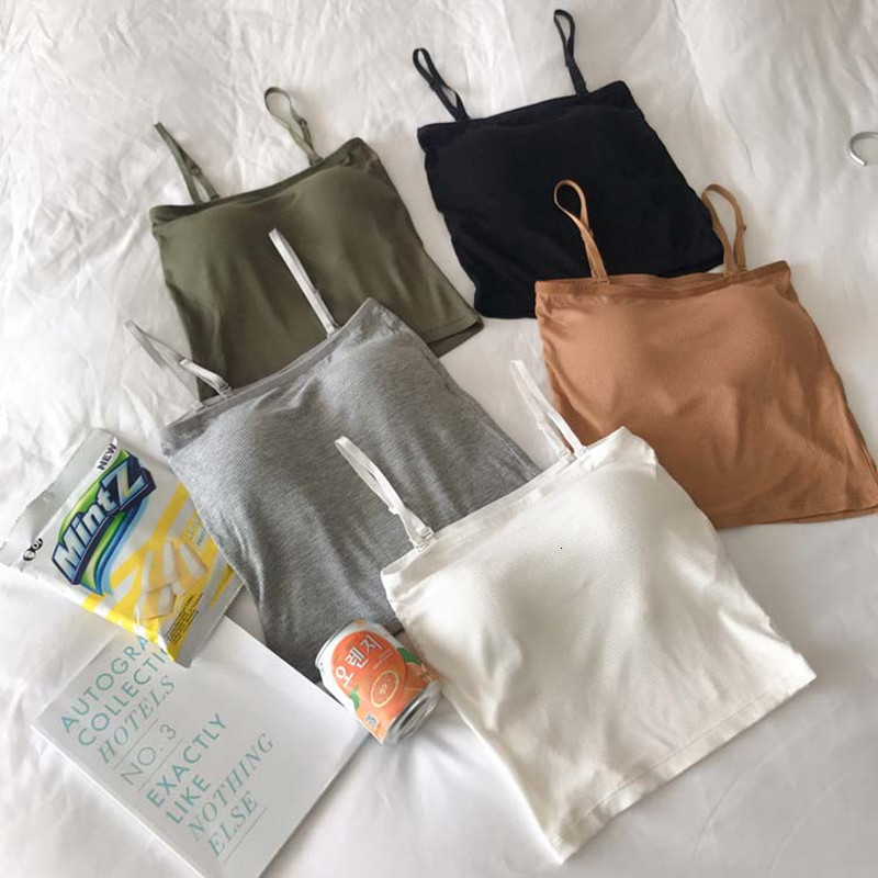 

2021 New 5-color sexy sleeveless will see tops crop top for ladies of vest women in bra (f6681 XVBY, Black