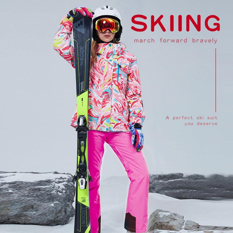 

2020 Windproof Women Ski Suit Winter Snowboard Skiing Jacket & Pants Female Breathable Waterproof Keep Warm Outdoor Sport Set
