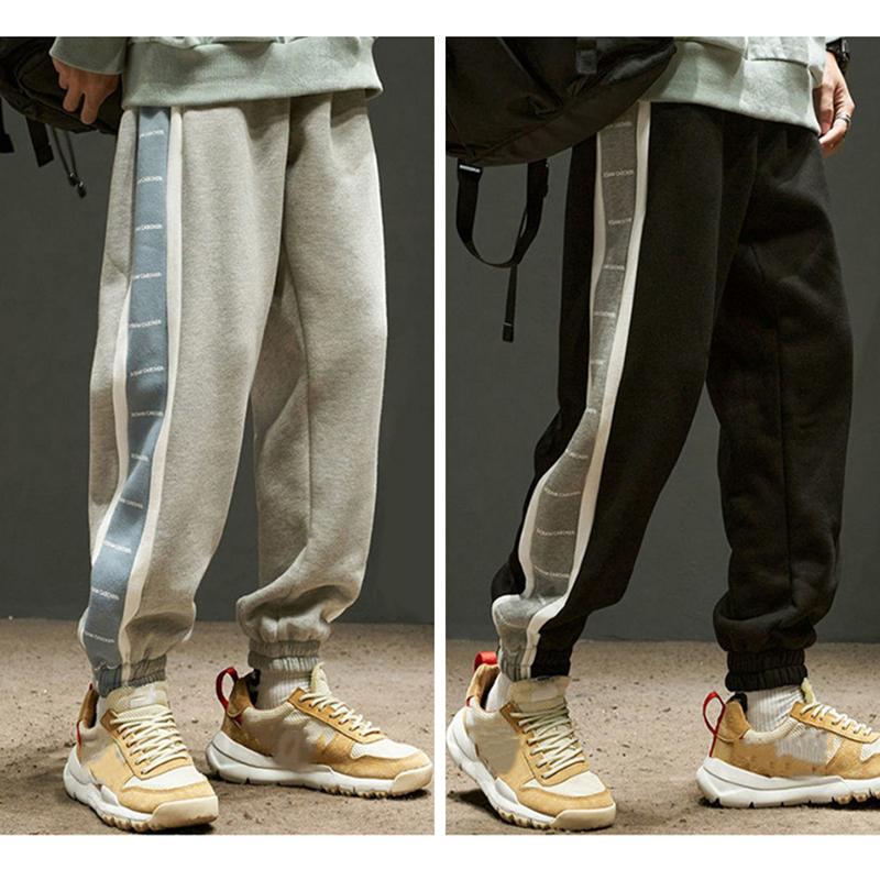 

Loose Jogger Pants Man 2020 New Style Autumn Winter Elastic Waist Trendy Casual Outdoor Sweatpants Trousers Pantalons Hommes, Black men pants