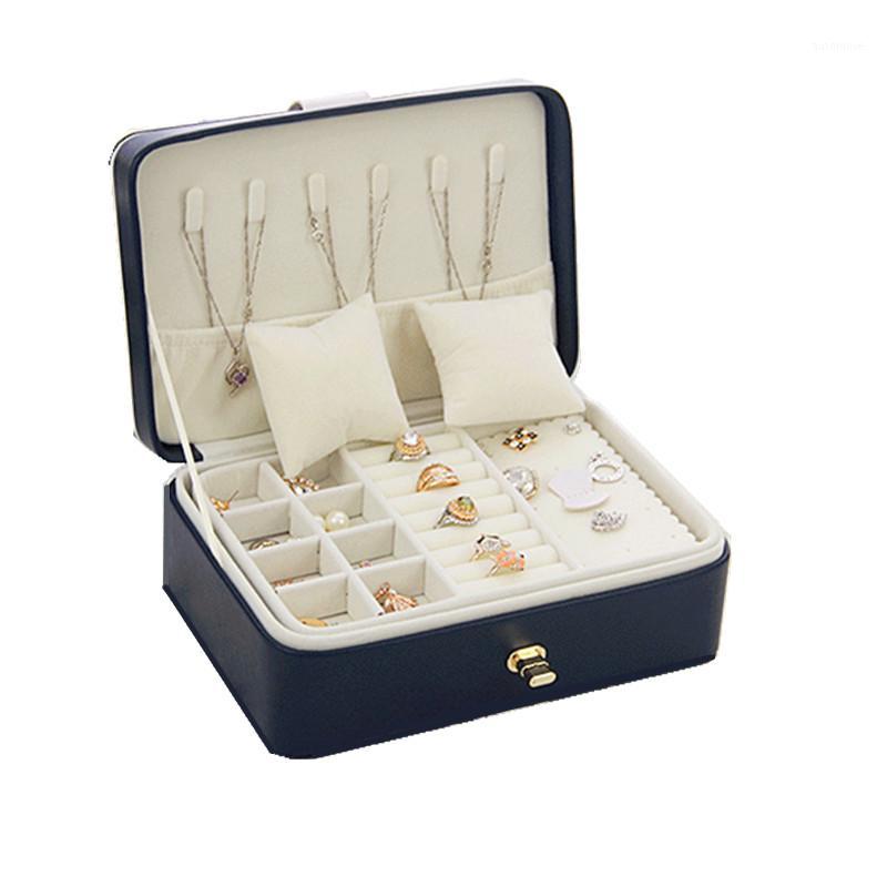 

European Multi-layer Jewelry Box Soft Fabric High Quality Pu Leather Cases & Displays 2 Watch Pillow1