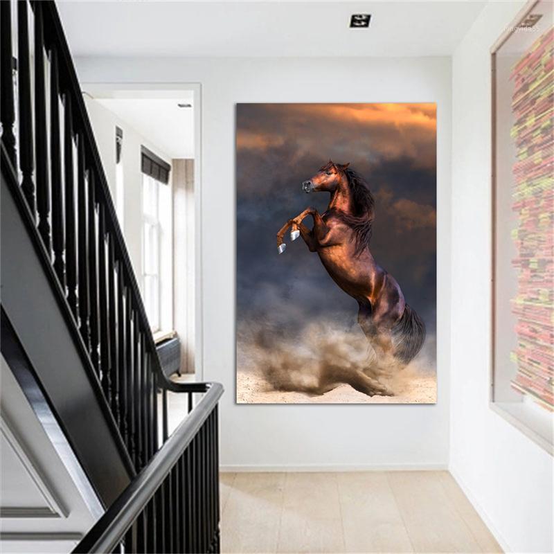 

100x150cm cheap big size canvas wall art horse painting decorative wall pictures canvas prints custom photo painting no frame1