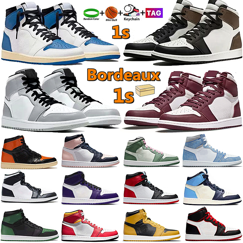 

Jumpman 1 University Blue Basketball shoes 1s High Dark Mocha Electro Orange UNC Light Smoke Grey Hyper Chicago bred royal toe men women, 66#