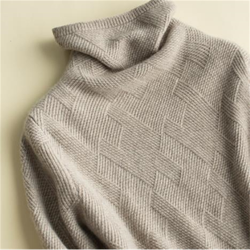 

2021 New Turtleneck Cashmere Cotton Thick Sweater Women Jumper Autumn Winter Sweter Pull Femme Clothes Female Pullover Sweaters Jcgr, Caramel