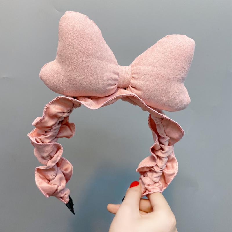 

Korean Version of The Big Bow, Folds, Hair Band, Band Headband, Net Red, Cute Makeup, Facial Mask, Female Hairband