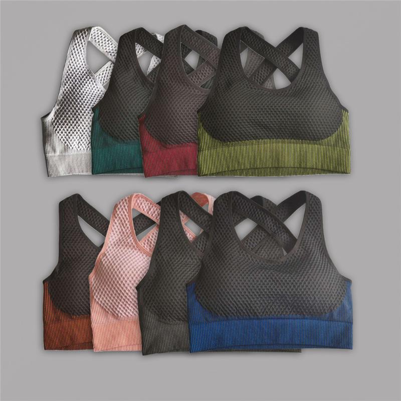 

Women Sport Bra 8 Colors Fitness Yoga Top Gyms Crop Top Female Workout Push Up Bra For Girls Running Sportswear Jogging Bralette, Bra green