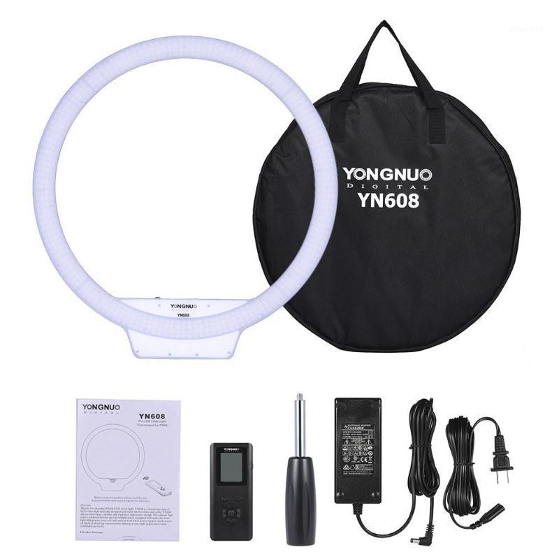 

YongNuo YN608 Wireless Remote LED Ring Video Light Monochrome temperature 5500K+12V 5A AC Power Adapter Charger Fill Light r421