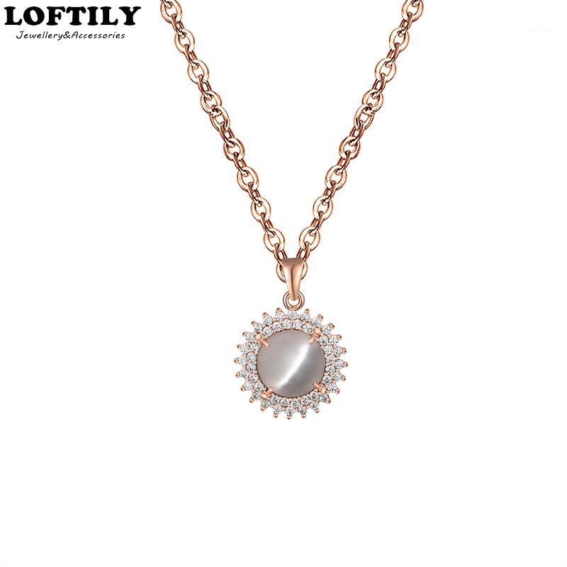 

Classic Geometric Sun Necklace Plate Pendant Gift for Women Lover Necklace Women Family Cat's Eye CZ Luxury Style1