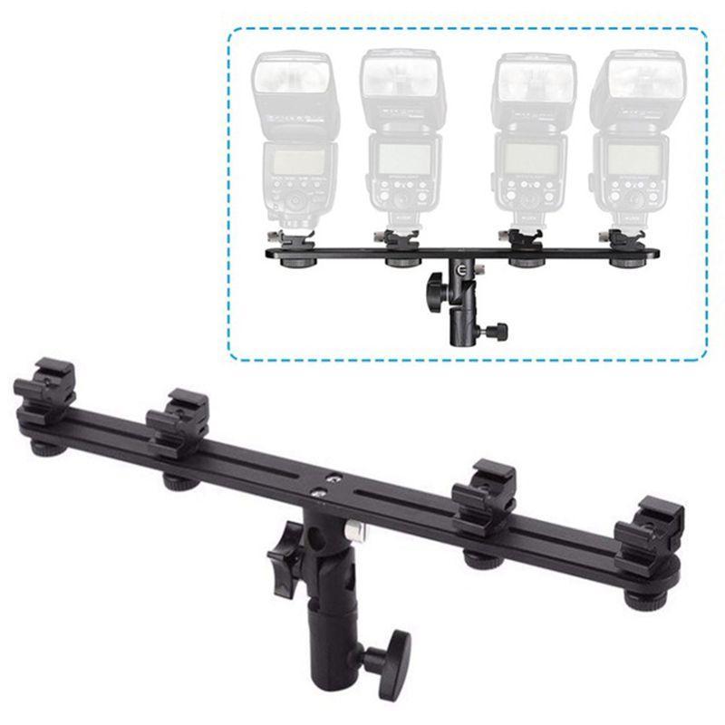 

Universal Four Flash Bracket Hot Shoe Speedlight Stand Umbrella Light Holder For Studio Video Dslr Camera Yongnuo1