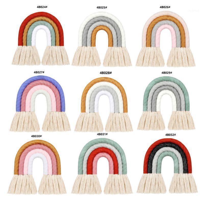 

4 Layers Macrame Rainbow Wall Decor for Bedroom Nursery Baby Kids Rooms Colorful Tapestry Rope Woven Tassel Wall Hanging Toys1
