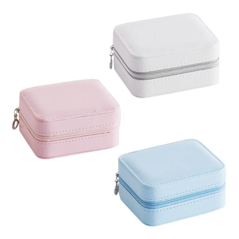 

Travel Portable Jewelry Box Earrings Bracelet Rings Lipstick Storage Case