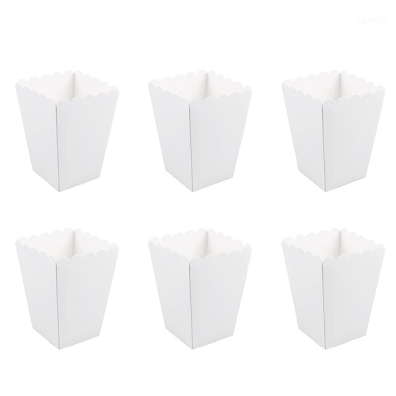 

50Pcs Paper Candy Cartons Popcorn Box Party Supplies White Popcorn Boxes Corn Tub1