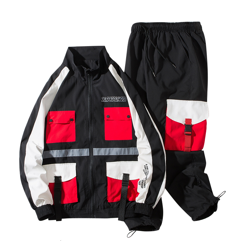 

Piece Deportive Fashion Survetement Jacket Homme Pant Multi-pocket Autumn Sweater for Man Set Pieces 4jzo, Blackpurple.