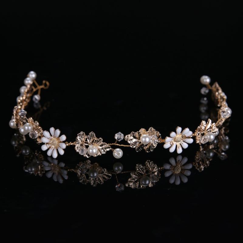

Hot Sale Exquisite Crystal Beads Women Tiara HairJewelry Bouquet Collection Pearl Hair Stick Engagement Accessories