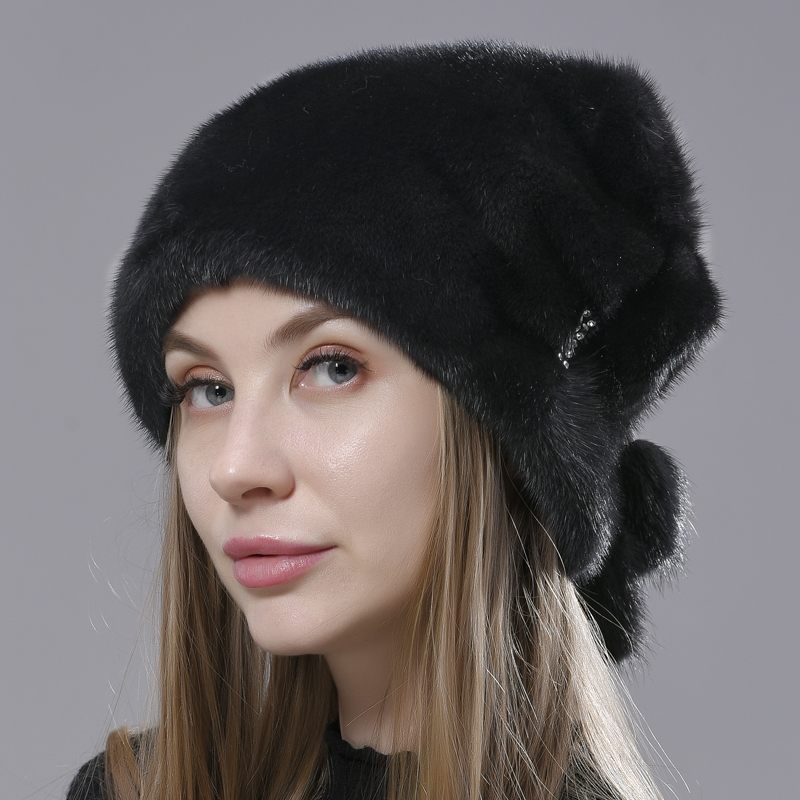 

Chapus russa para mulheres inverno quente natural toda a pele vison clssico tampas luxo earflap chapu de alta qualidade