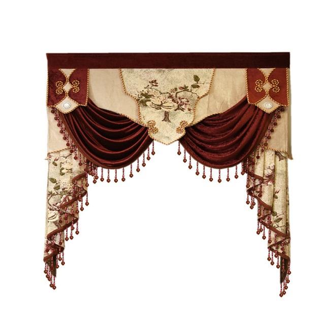 

14 Style Luxury Customcurtains At The Top Valance for Livingroom (VALANCE Dedicated Link/Not Including Cloth Curtain and Tulle, Valance 8