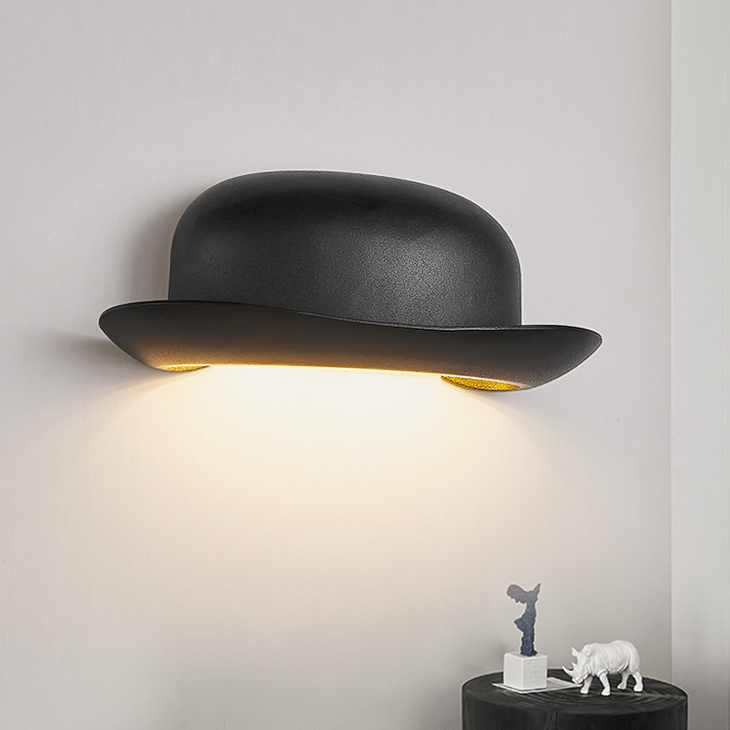 

Modern minimalist LED aluminum wall lamps bedside bathroom light(IP55) creative Bedroom aisle New style hat wall lights