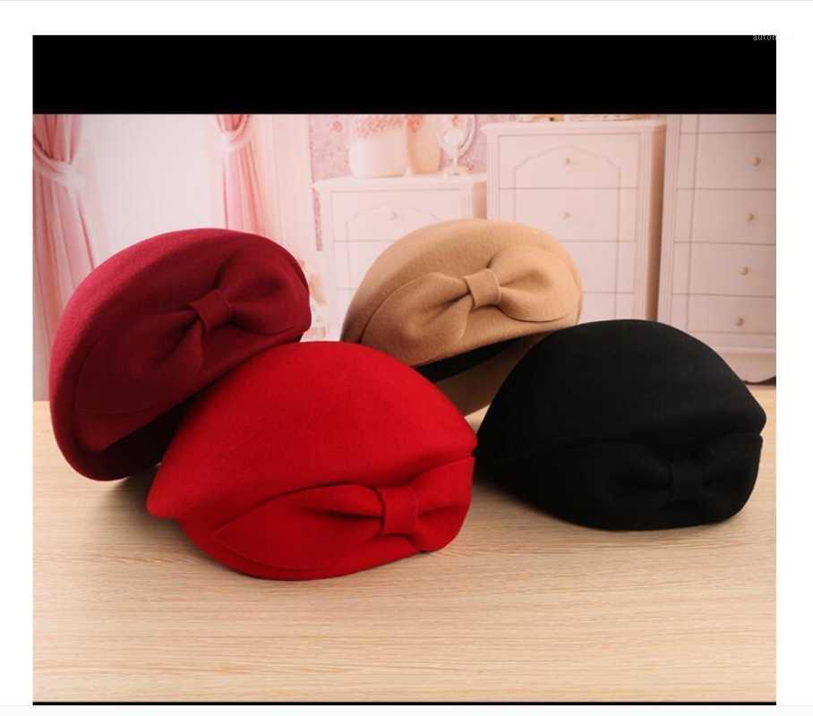 

100% wool Vintage Warm Wool Winter Women Beret French Artist Beanie Hat Cap For Sweet Girl Gift spring and autumn hats1