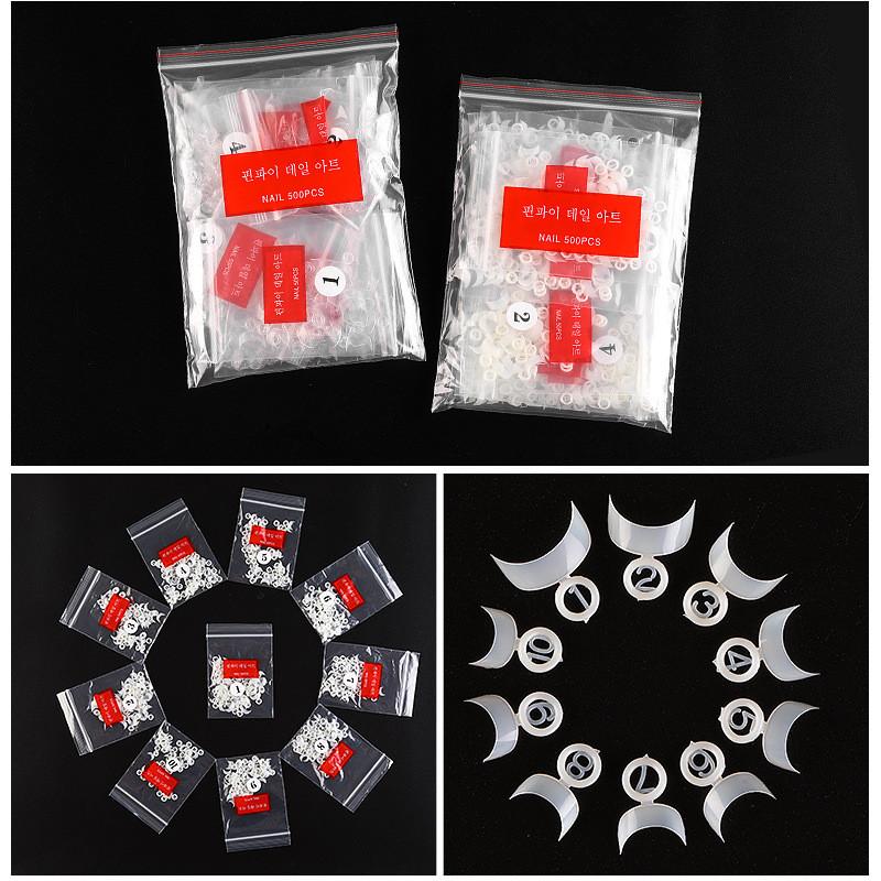 

500PCS Half Cover Nail-Tips Manicure False Nail Acrylic French White Artificial UV Gel DIY Nail Art Manicure Tools H085