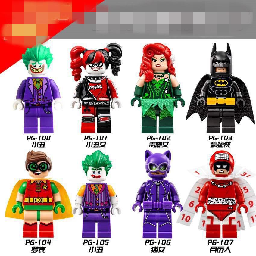 

XMY The PG8032 Mini Building Blocks Super hero series harley Noggin Poison Ivy and Batman puzzle minifig toy for children toy gift