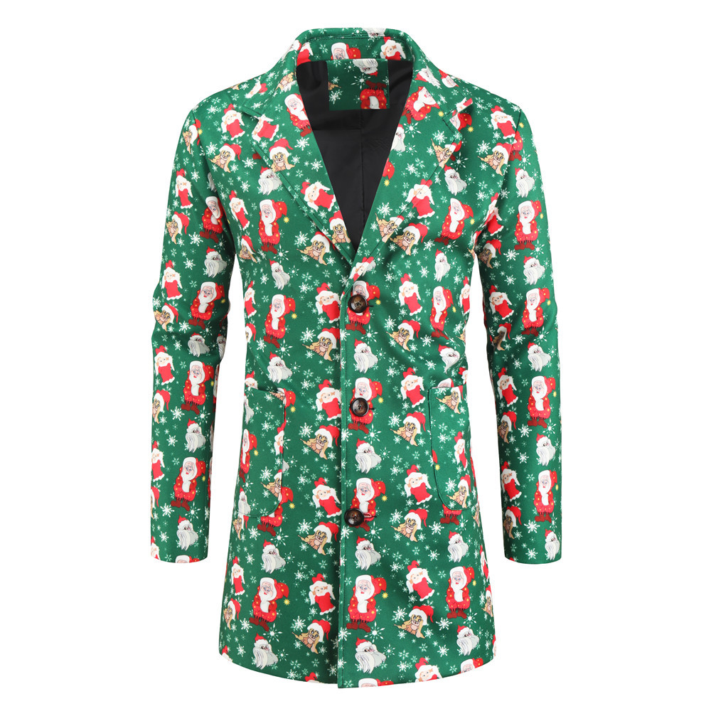 

New Men's Christmas 3d Mid-length Fitting-fitting Street Authentic Windproof Jacket G9ur, N056