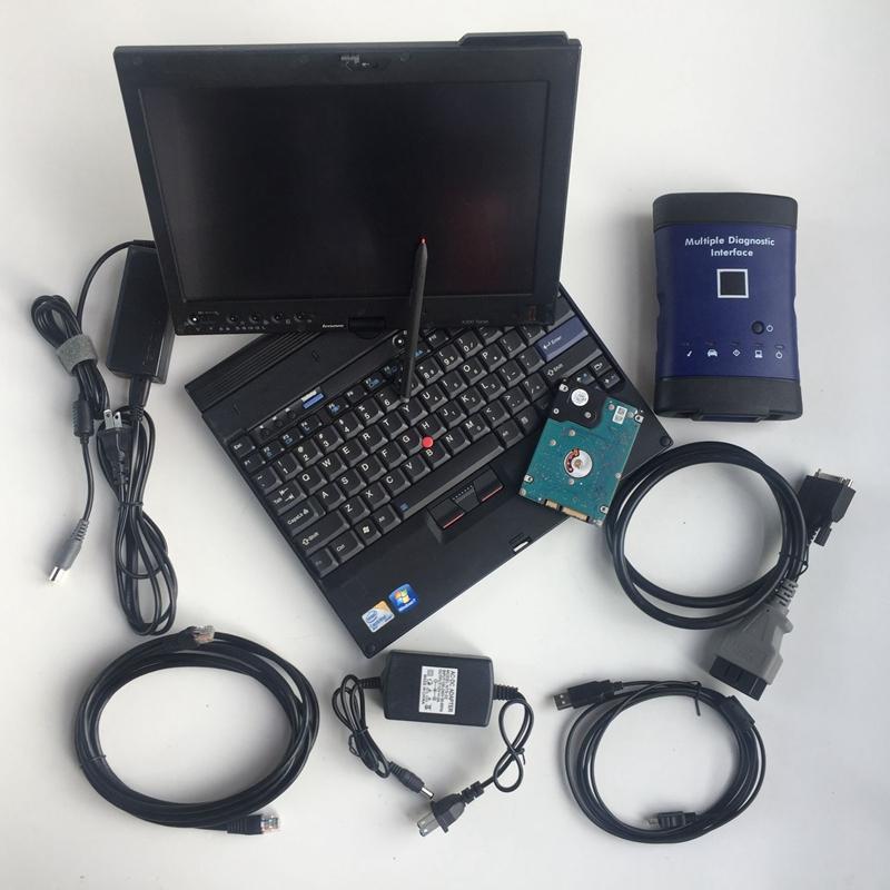 

Used X200T laptop + 320GB HDD New Generation multiple diagnostic interface G-M Scanner MDI with GDS2 + TECH2WIN ready to use