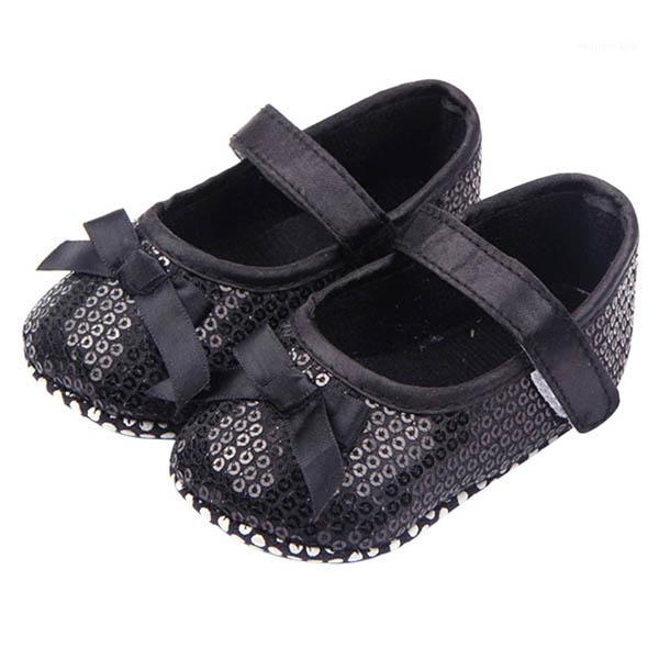 

New Beautiful Multicolor Cotton Hot Sale Newborn Sweet Baby Girl Bowknot Bling Sequin Shoes Infant Prewalker Toddler Shoes1, Black
