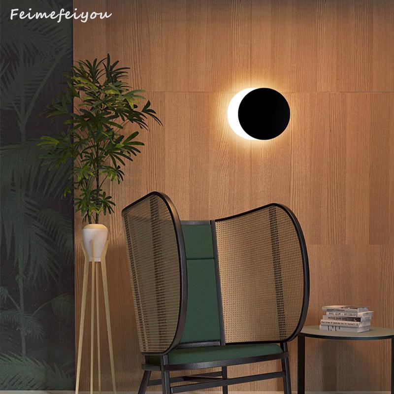 

Personality Creative Eclipse Wall Lamp/Modern Minimalist Bedroom Bedside Lamp/Stairway Aisle Living Room Wall Lamp Durable