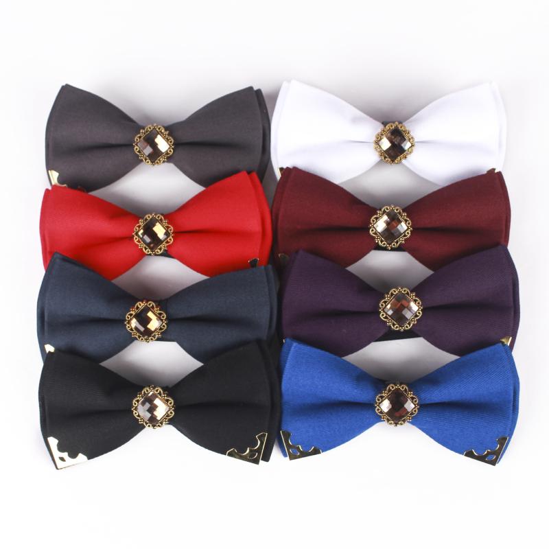 

Neck Ties Men's Cotton For Wedding Party Suits Solid Bow Tie Butterfly Bowtie Tuxedo Groom Accessories