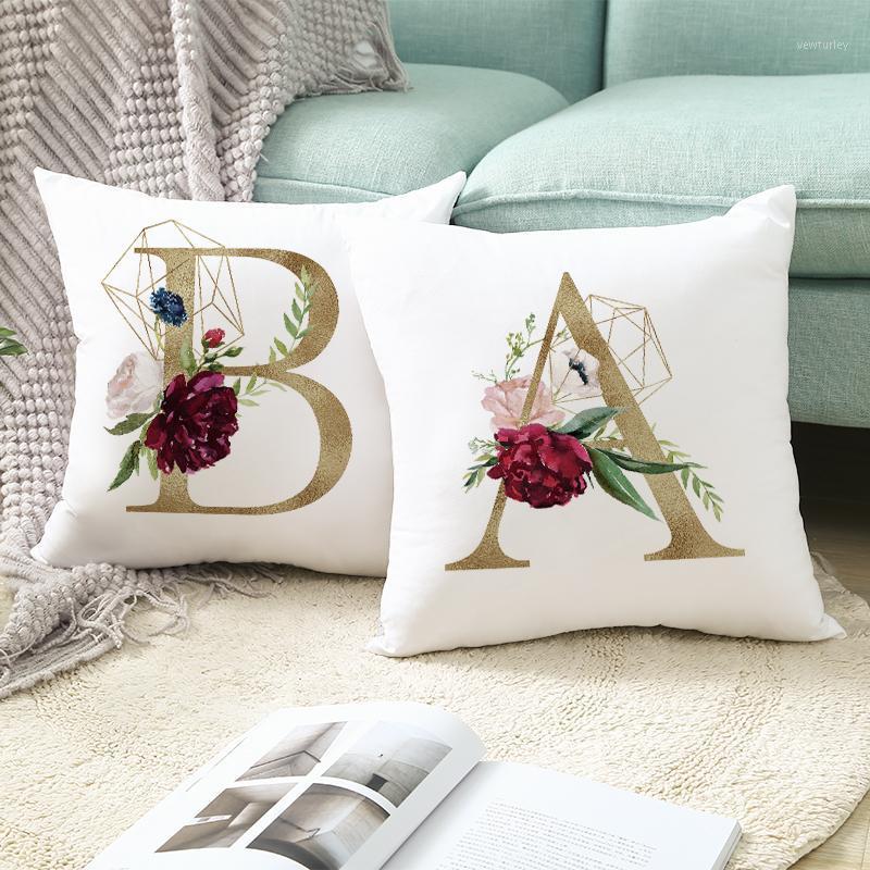 

Pillow Cover home decor golden Letter rose Printed Cushion Covers body Pillowcase Decorative Sofa Throw Pillows Polyester 45*451