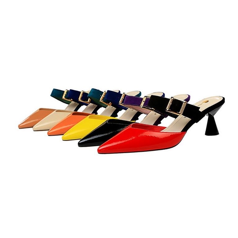 

2020 Summer Shoes Ladies Chinese Mules Rome Strangers Heel Underheel Sandals From Foot Point Patena Slides Fixed Women Fnlq, The pictures