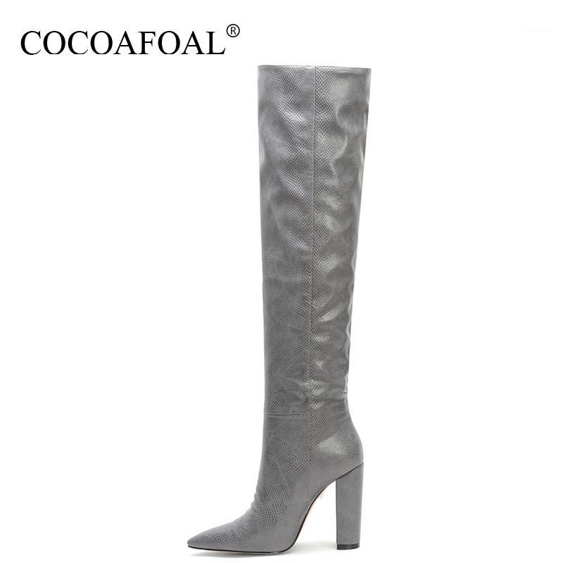 

COCOAFOAL Fashion Women Cowboy Laarzen Knee High Laarzen Woman Shoes Sexy Mid Calf Be Teen Right Knee High Boots 20191, Beige