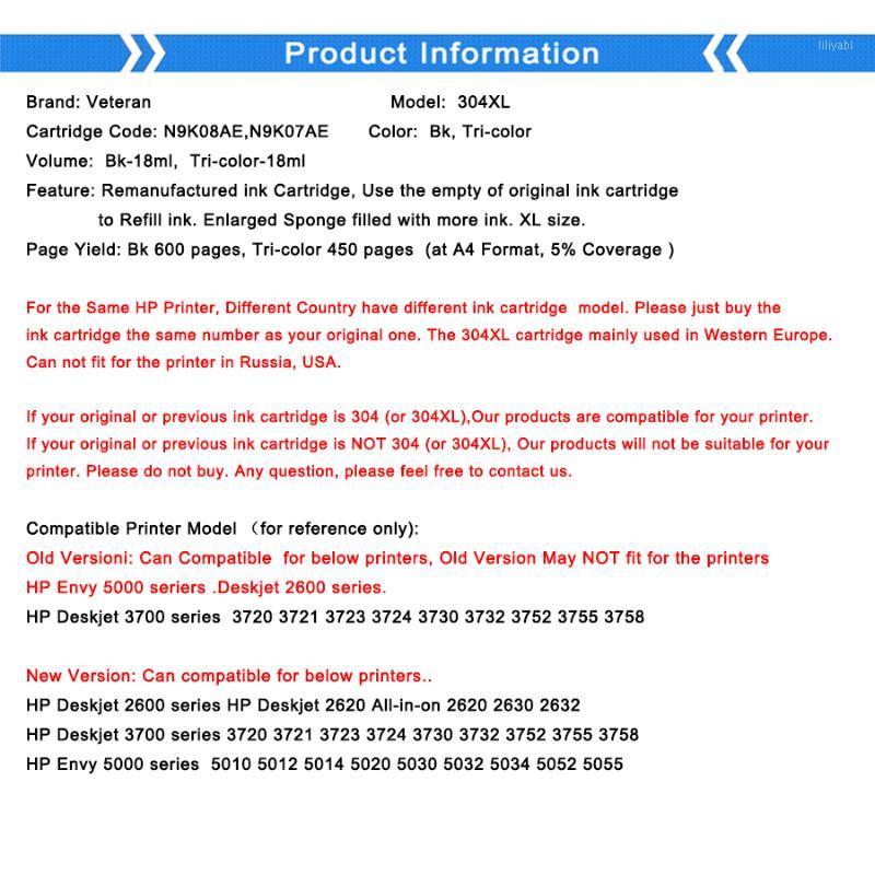 

Veteran 304XL Black Ink Cartridge for 304 xl 304 Cartridge for Envy 3720 3721 2620 2630 2632 5030 5020 5032 5010 printer1