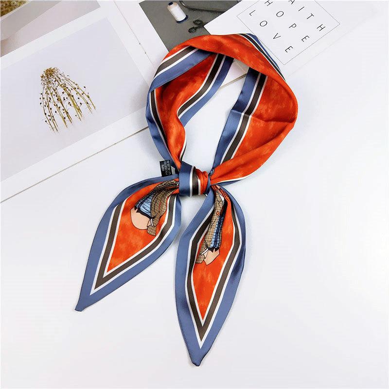 

Fashion Spring Belt Striped Skinny Scarf Women Bag Neck Silk Scarf For Ladies Foulard Hair Headband Scarves & Wraps