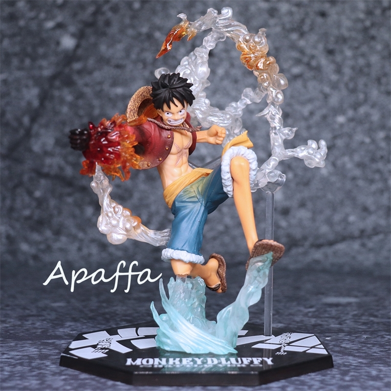 

Anime Figure Toys ONE PIECE Monkey D. Luffy Figuarts ZERO Battle Ver. Rubber Rubber's Red Hawk PVC Action Figure Toys Gift T200628