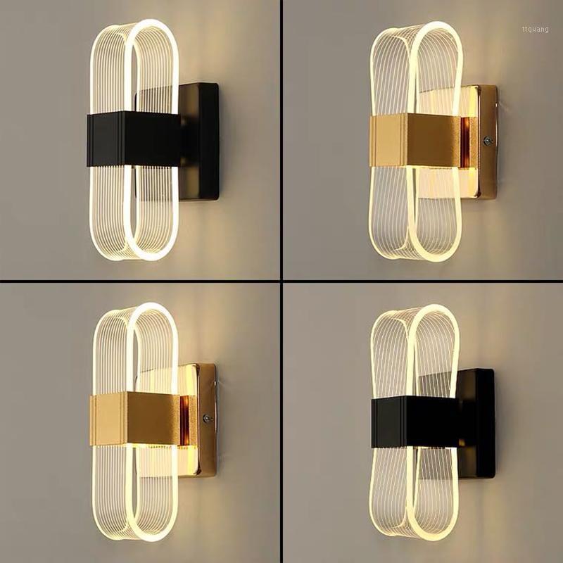 

Modern transparent line light guide LED bar light luxury creative living room bedroom bedside hotel wall lamp1