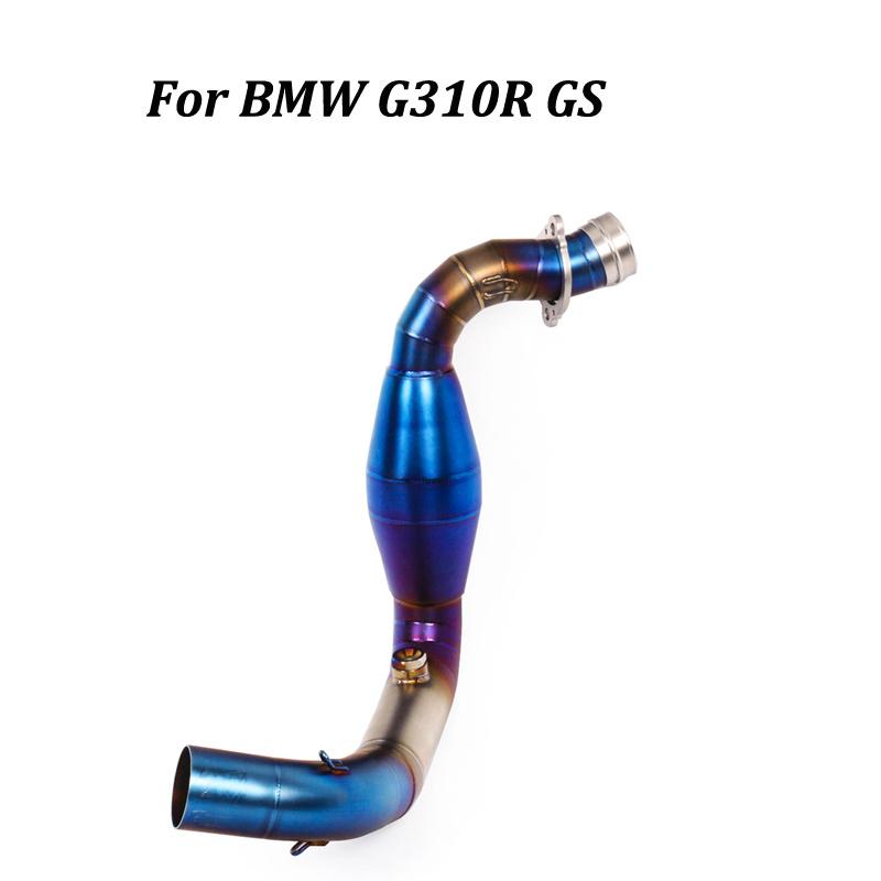 

For G310R GS Motorcycle Exhaust Middle Connection Stainless steel Link Pipe Slip on For Moto Tail Pipe