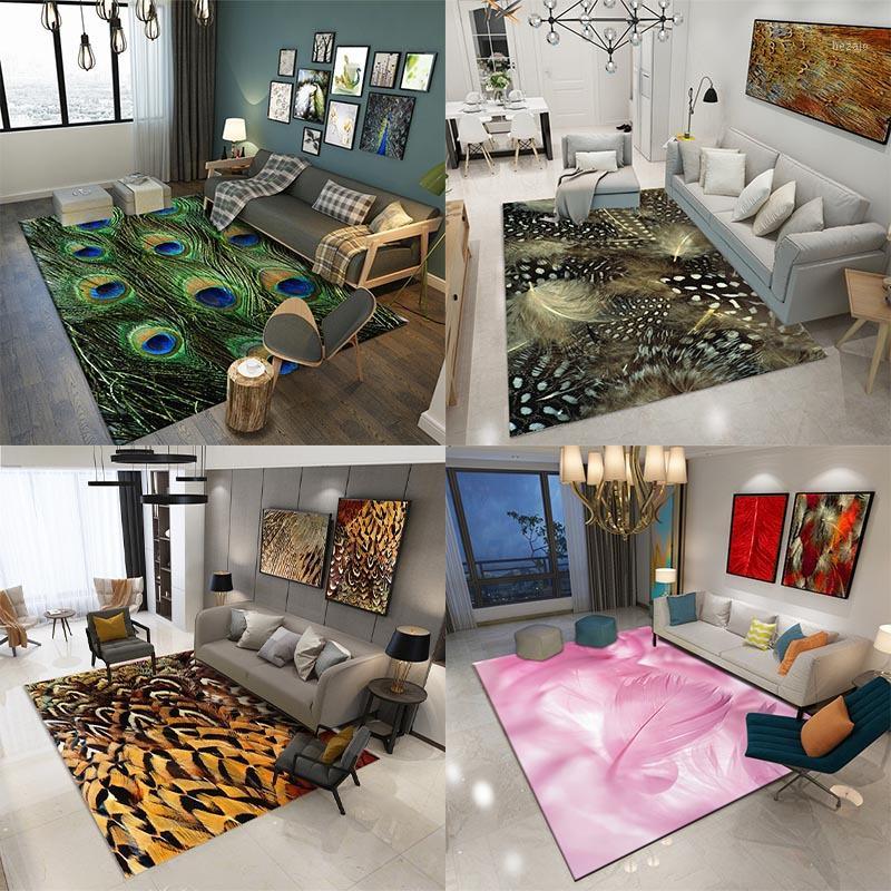 

VESCOVO 3D print Sofa Area Rug Bedroom Home Decorative Floor Rug Mat Anti Slip Big Carpet for Living Room1, As picture