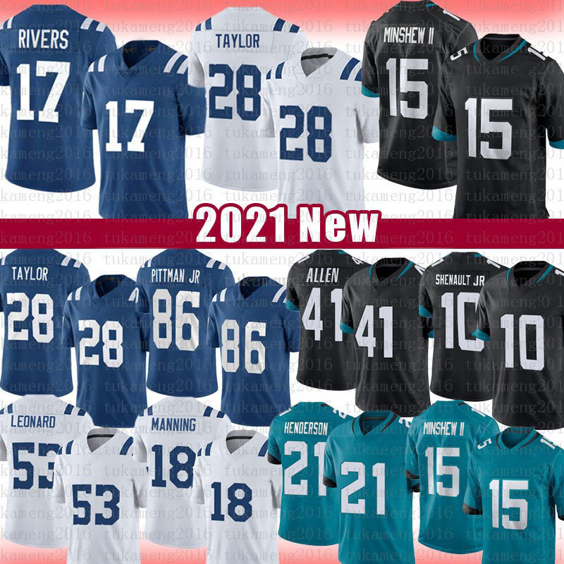 

17 Philip Rivers 15 Allen Robinson 28 Jonathan Taylor Football Jersey C.J. Henderson Josh Allen Michael Pittman Jr. Darius Leonard Manning, 2020 new (xiaoma)