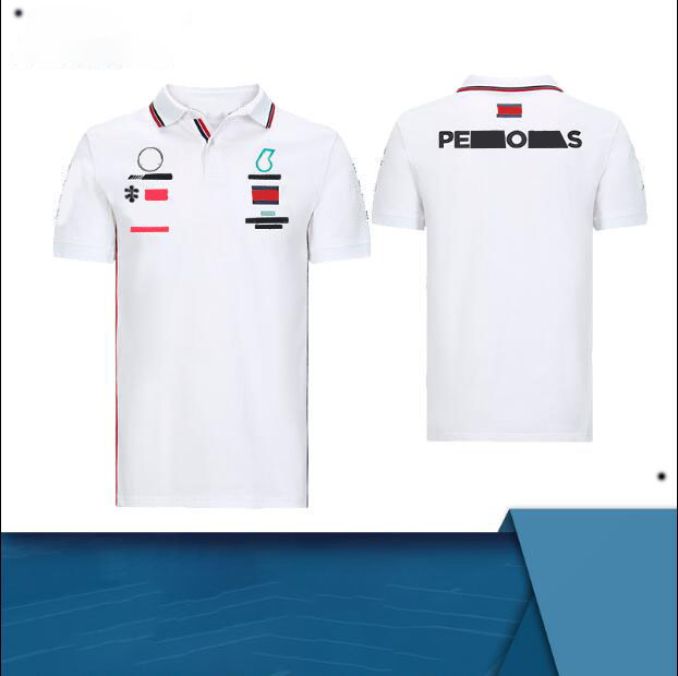 

F1 Formula One summer trendy short-sleeved POLO shirt polyester quick-drying motorcycle lapel T-shirt, car fans street running rider uniform