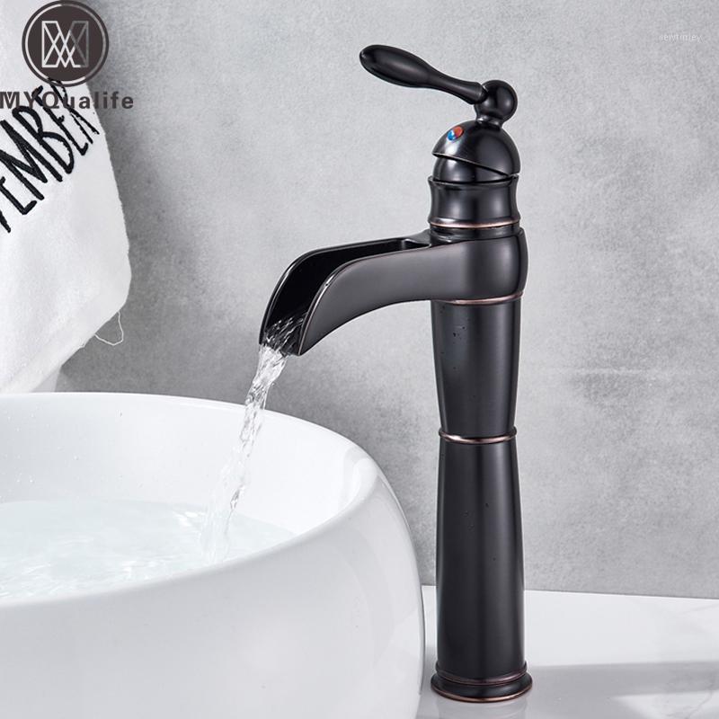 

Countertop Black Basin Faucet Deck Mounted Brass Bathroom Vessel Sink Mixer Tap Single Handle Water Tap Hot Cold Water1