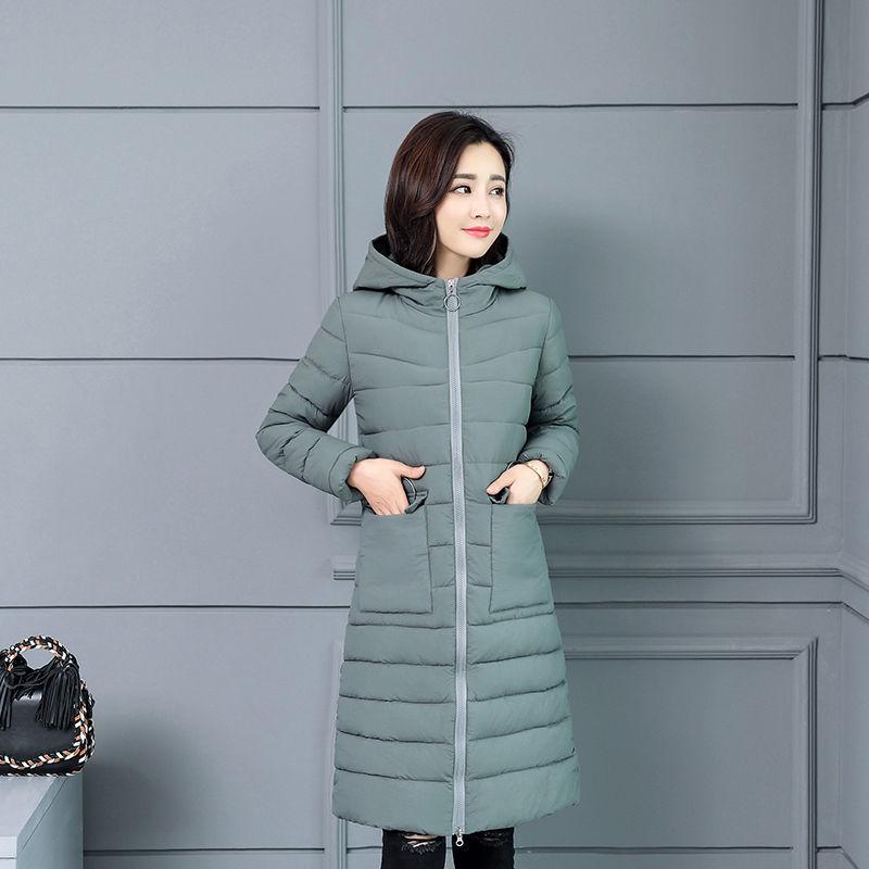 

women winter bubble coats down long padded clothes solid color black jacket puffer warm thick winter parkas
