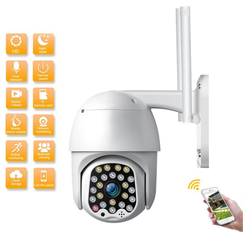 

Cloud 1080P Wifi PTZ Camera Outdoor 2MP Auto Tracking CCTV Home Security IP Camera 4X Digital Zoom Speed Dome Siren Light