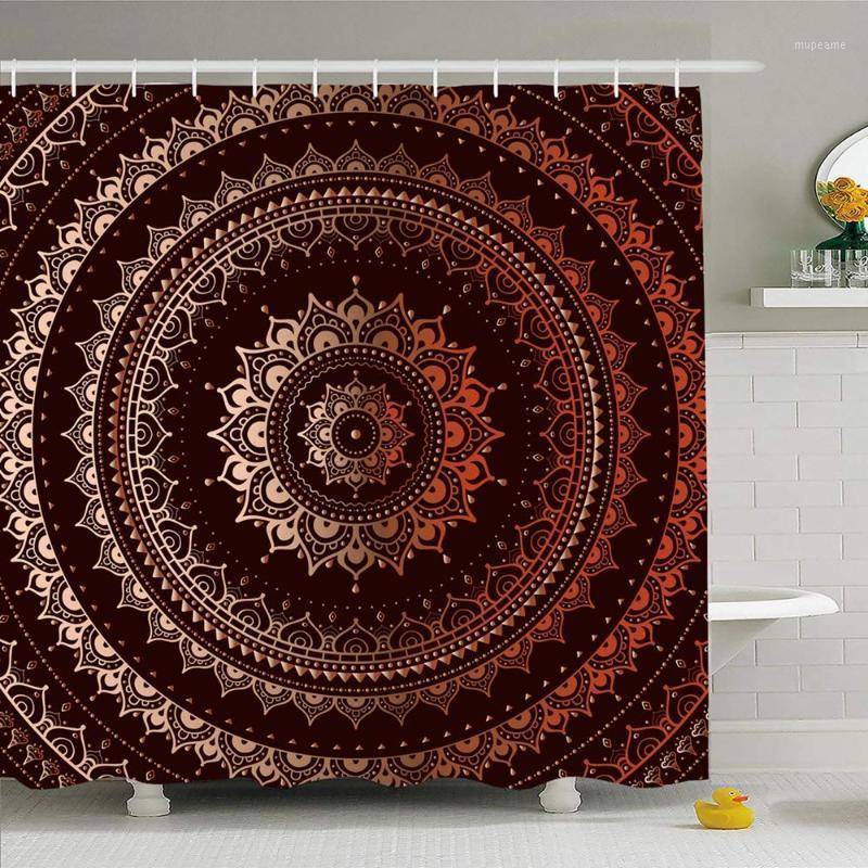 

Shower Curtain Set with Hooks 60x72 Circle On Sun Decoration Ornament Cover Black Texture Design Textile Abstract Luck1