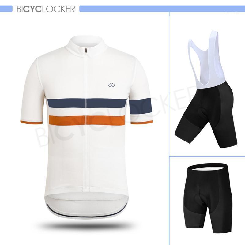 

Cycling Jersey Set Men Short Sleeve Road Bike Clothing Maillot Ropa Ciclismo Hombre Quick Dry Breathable Triathlon Skinsuit1, Bib shorts white