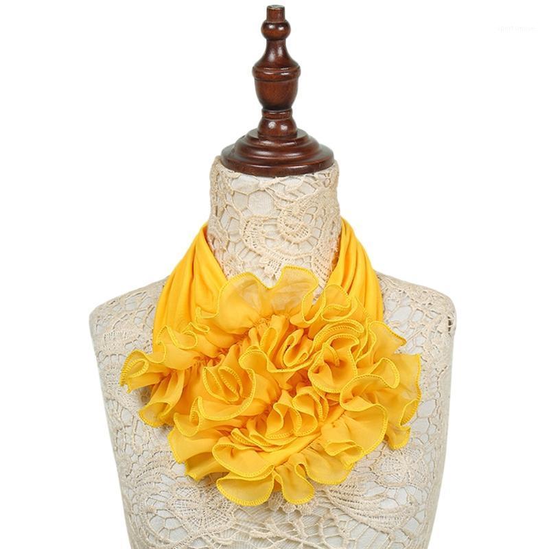 

2020 Winter Women Scarf Fashion Floral Collar Scarf Luxury Flower Printed Neckerchief Ring Neck Scarves1