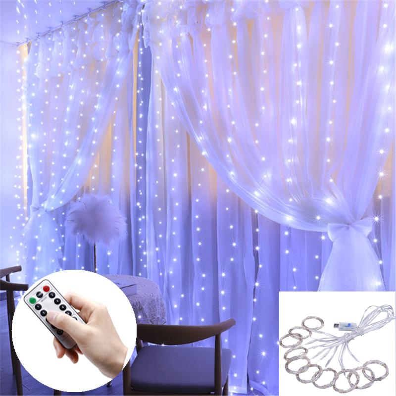 

Merry Christmas Navidad Noel 2020 Curtain Light String LED Fairy Tale Garland Light String for Home Christmas Decoration Xmas