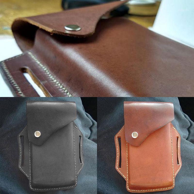 

Fashion Pu Leather Waist Pack Fanny Bag Men Casual Sports Waist Belt Bum Bag Cards Holder Case Outdoor Mobile Phone1, Black