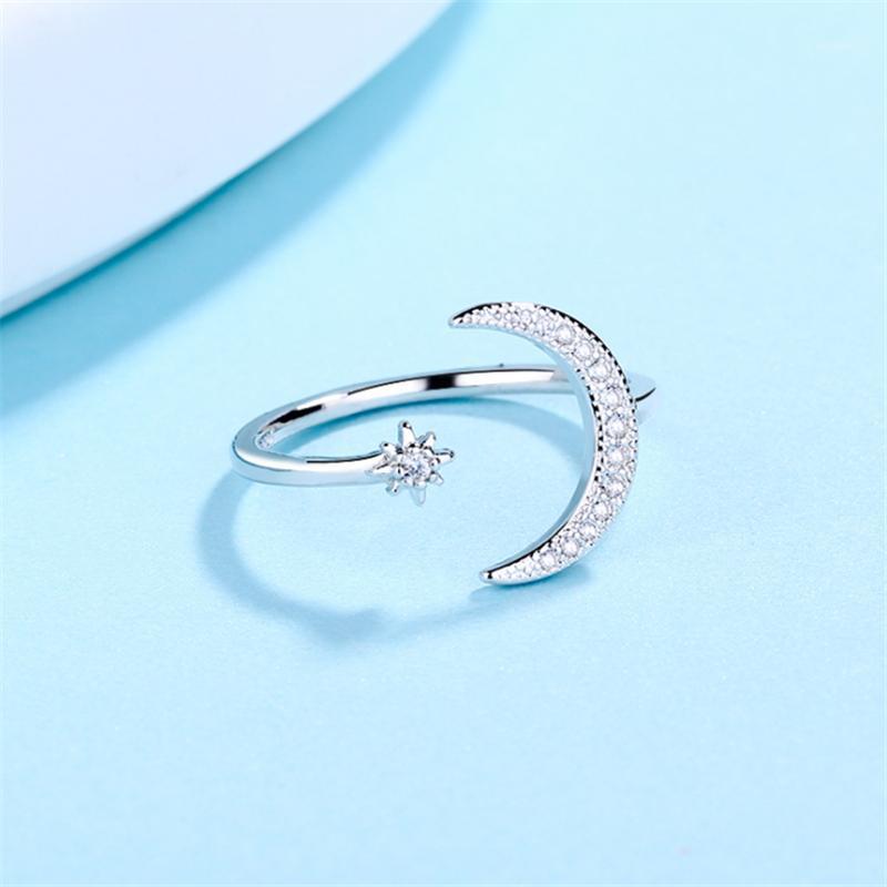 

New Collection Hyperbolic Big Wide Surface Ring Holder Moon Tibetan Sliver Adjustable Finger Rings For Women Present Gift1