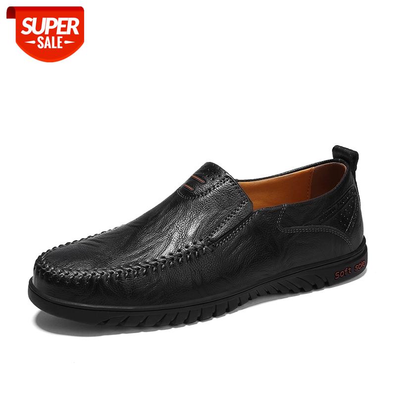 

XPAY 2020 Autumn Men Shoes Leisure Men Casual Leather Shoes Slip-on Fashion soft Comfortable Loafers Hot Moccasins #hk24
